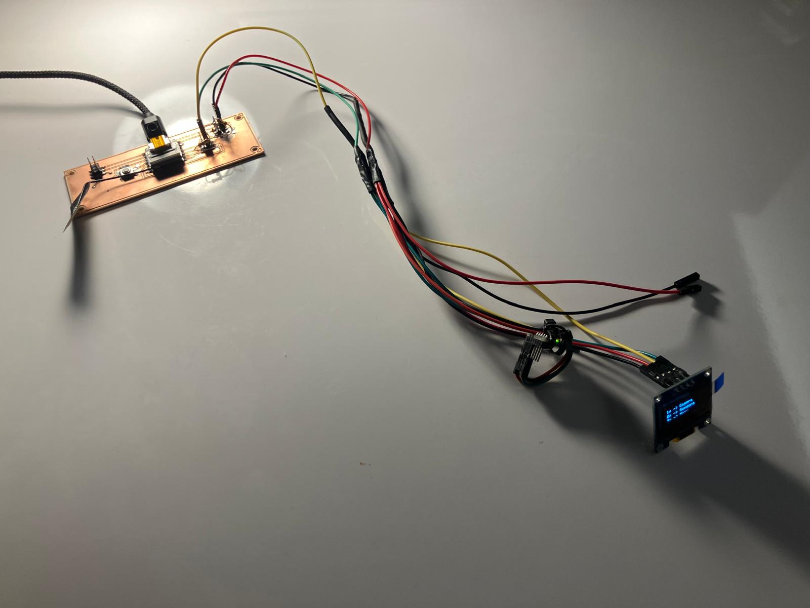 OLED button user interface menu system