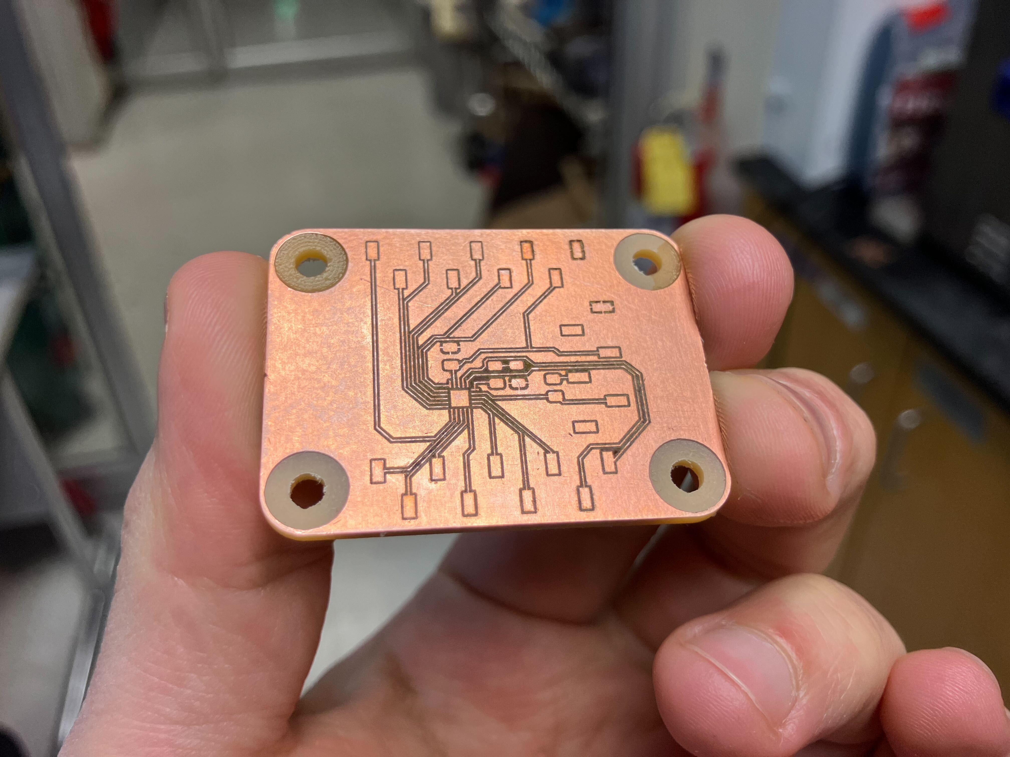 ATtiny1626 development board after fiber laser engraving