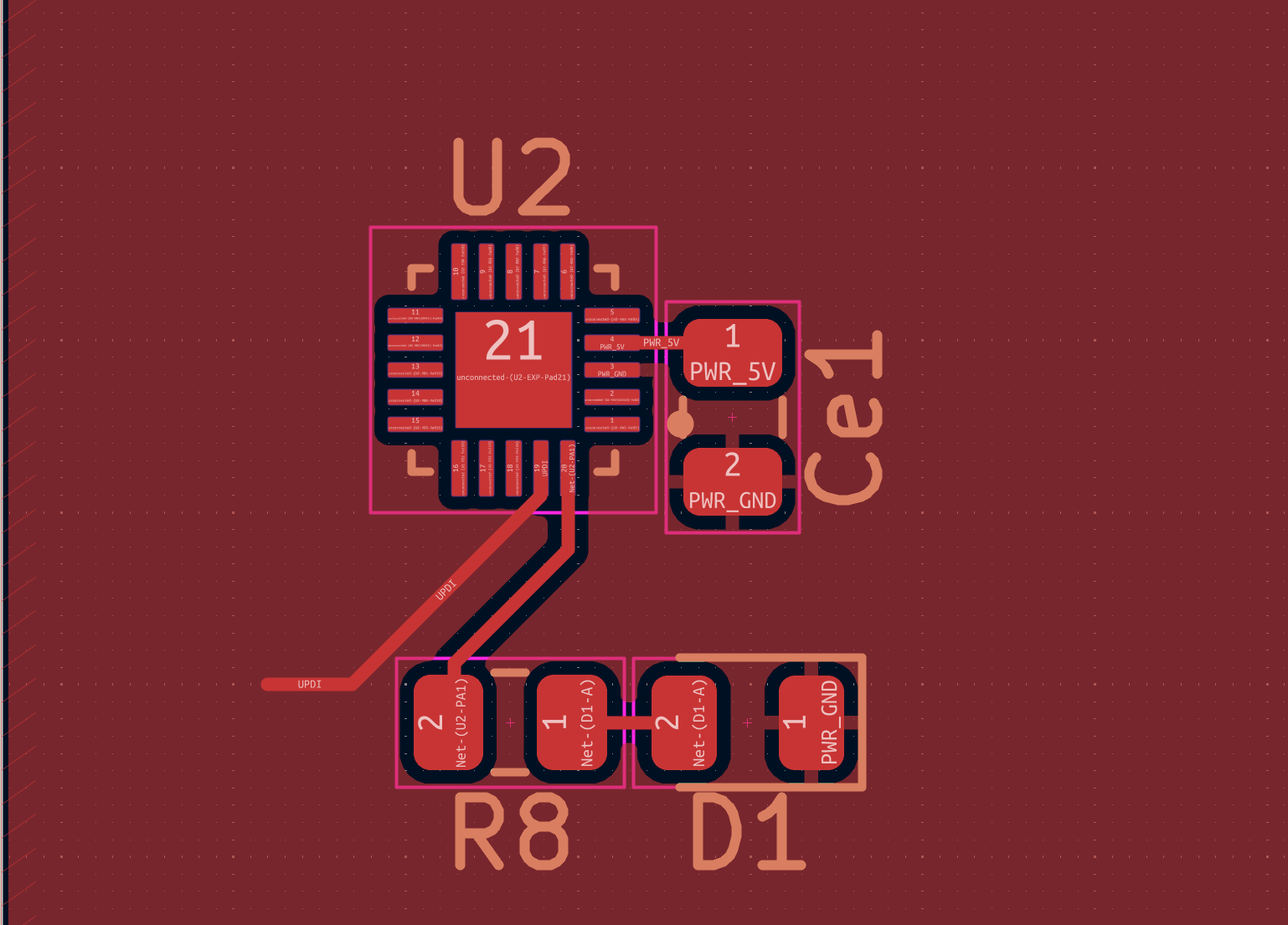 Initial ATtiny1626 development board design