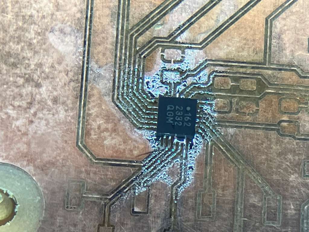 Component soldered to PCB