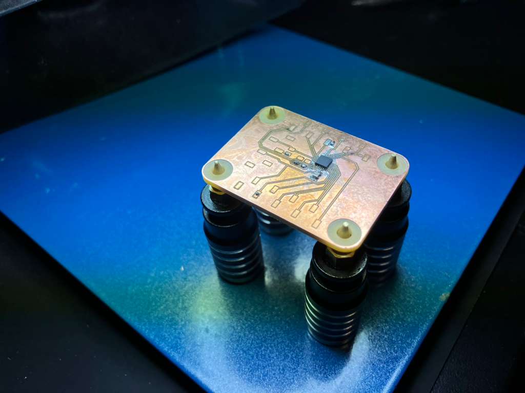 Soldering components to pads