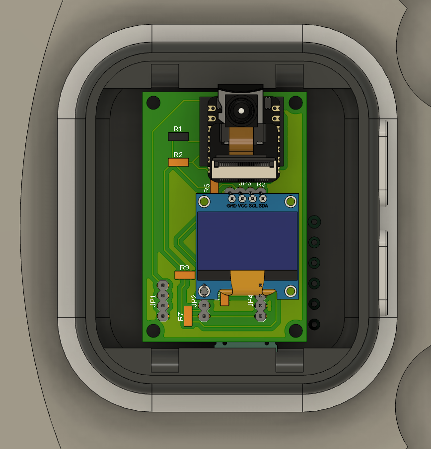 Board design fitted within casing constraints