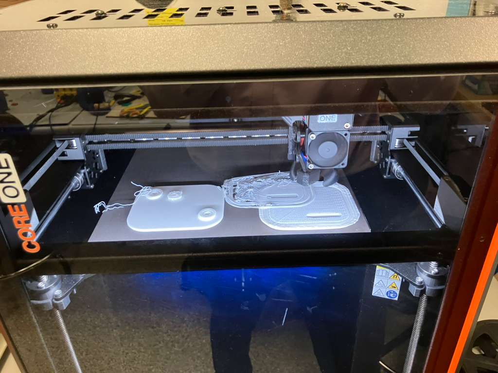 Failed dock print showing warping issues