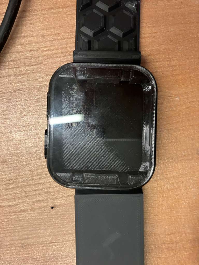 Acrylic display component fitted into casing