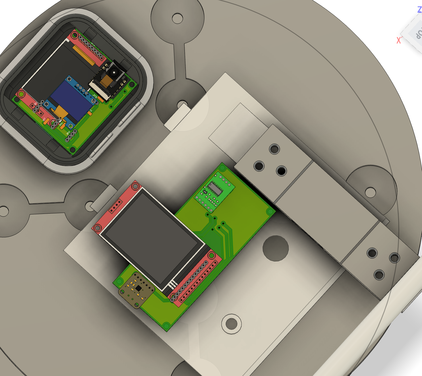 MirrorAge board with TFT display integration