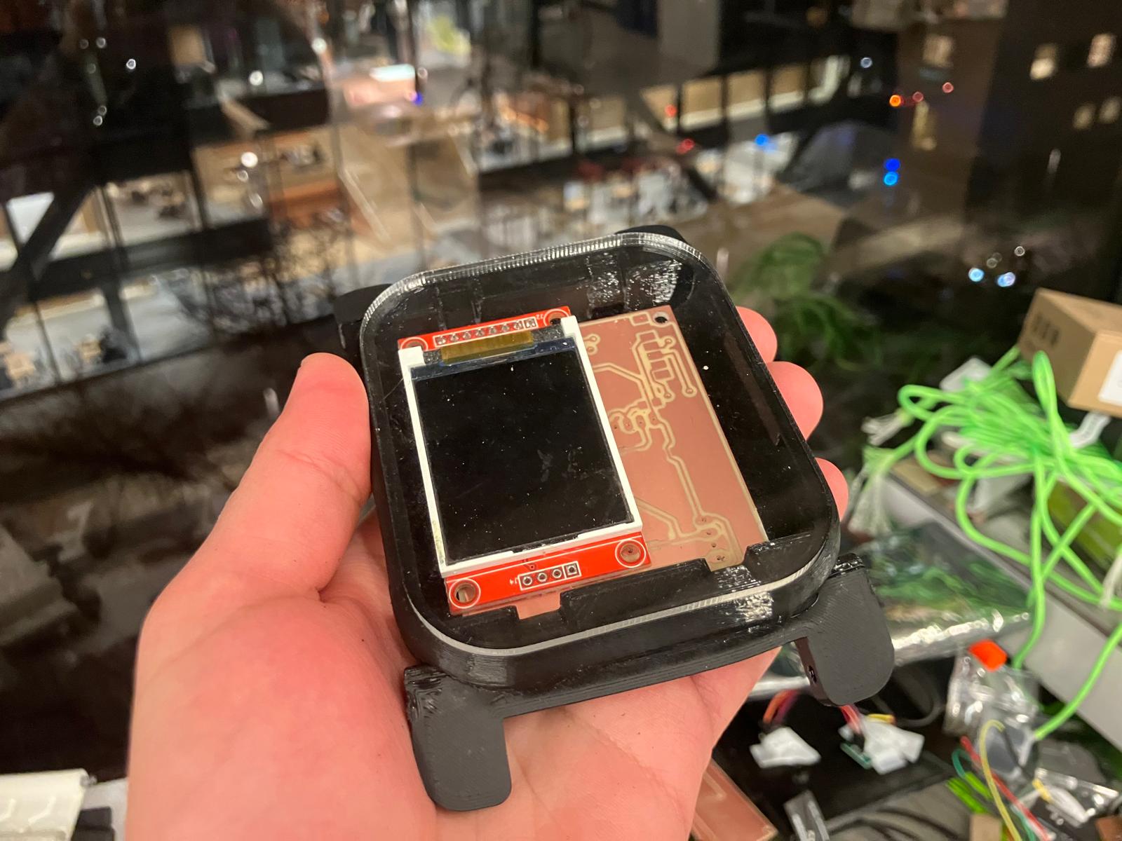 Aging clock with improved acrylic display cover fit