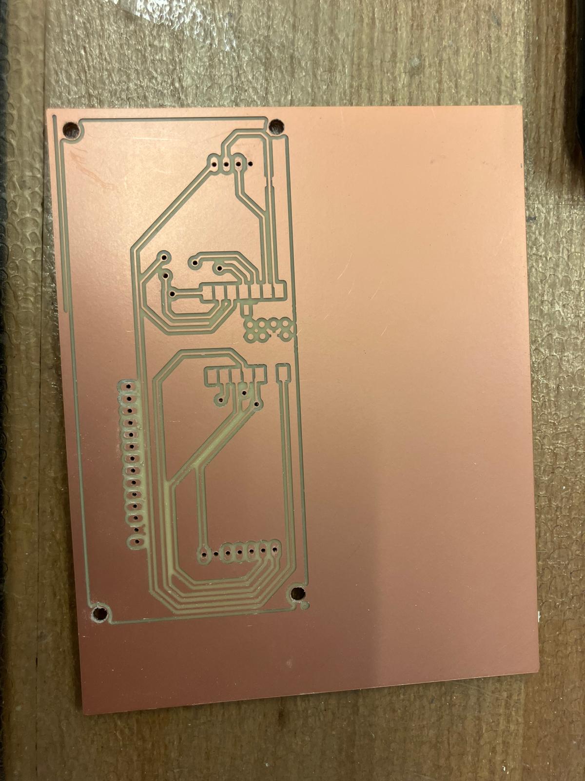 MirrorAge TFT board front after milling