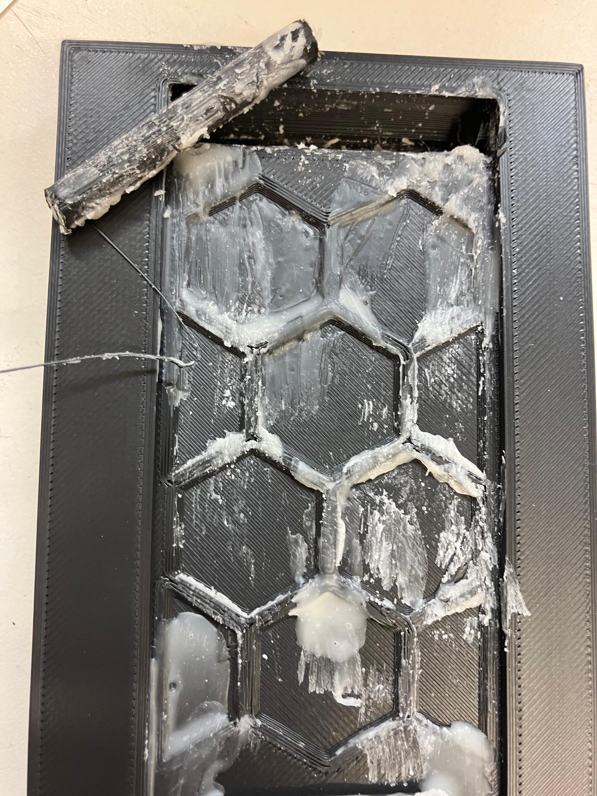 Mold A after cutting and waxing