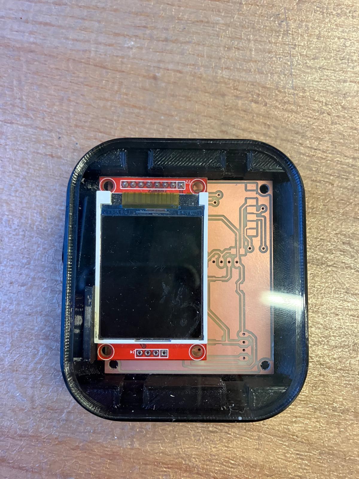 TFT display alignment on board