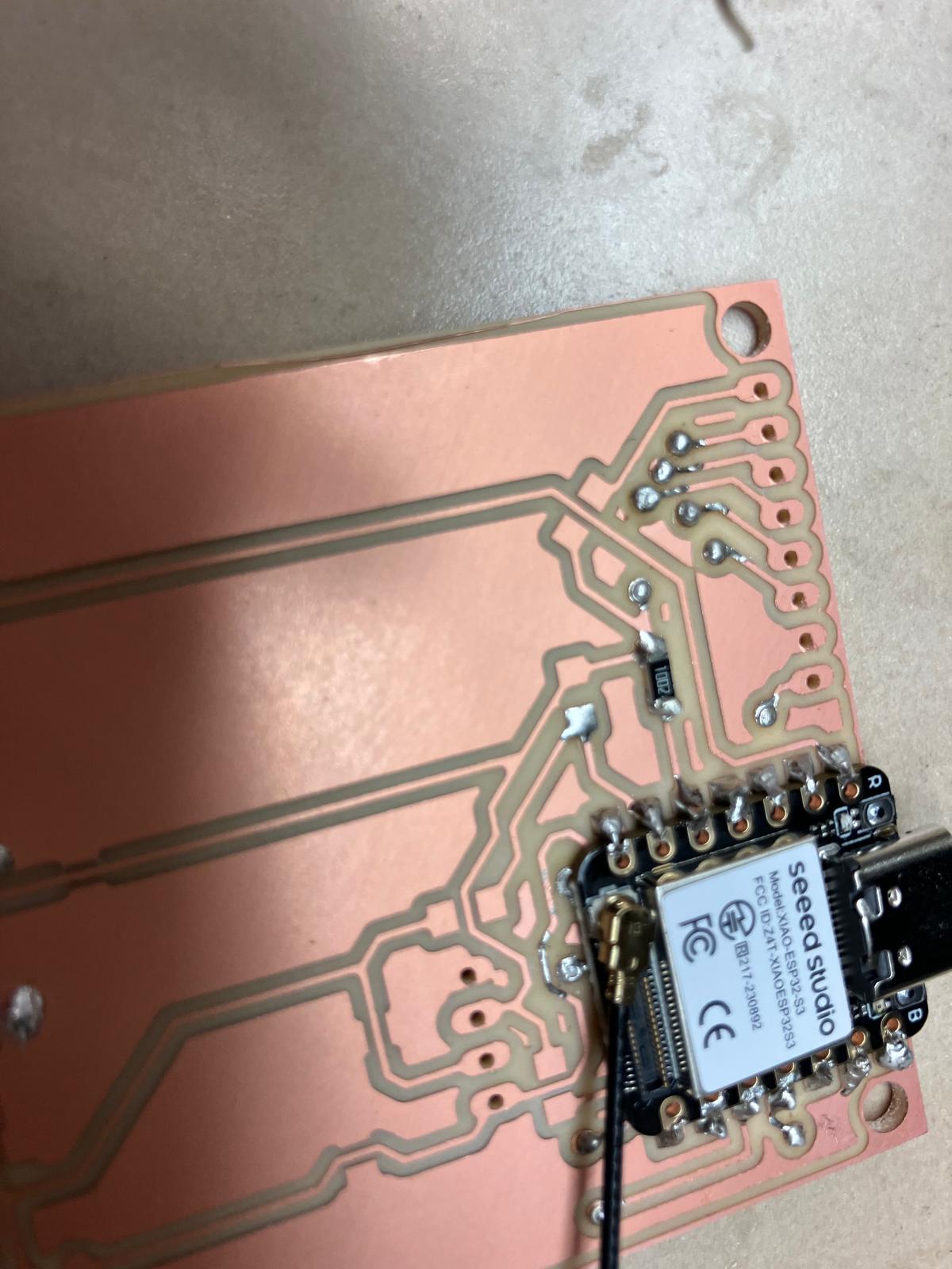 Aging clock board fully populated and soldered