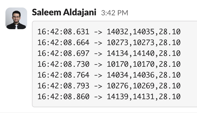 Pulse oximeter serial readings