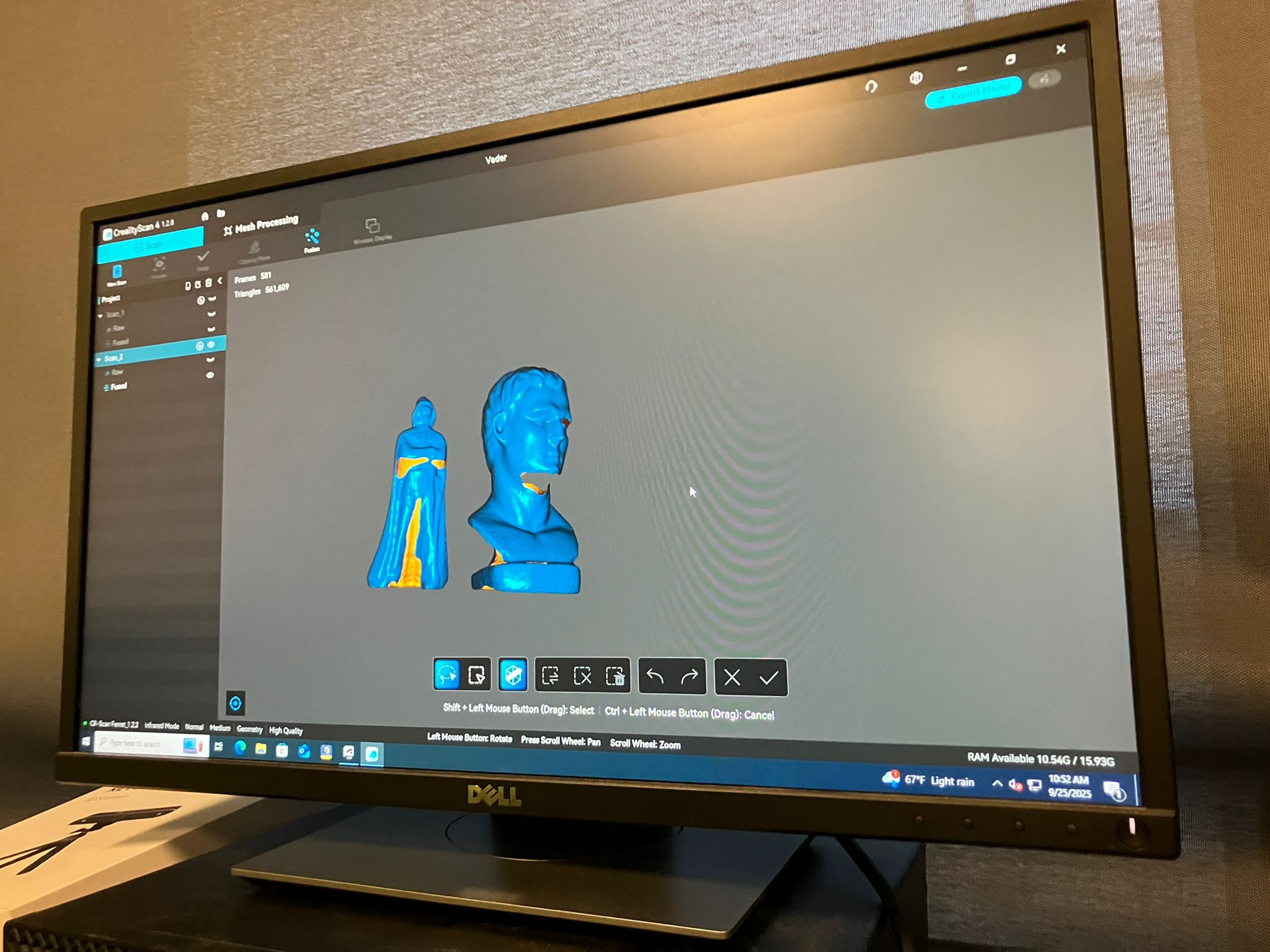 Failed 3D scan with default scanner settings