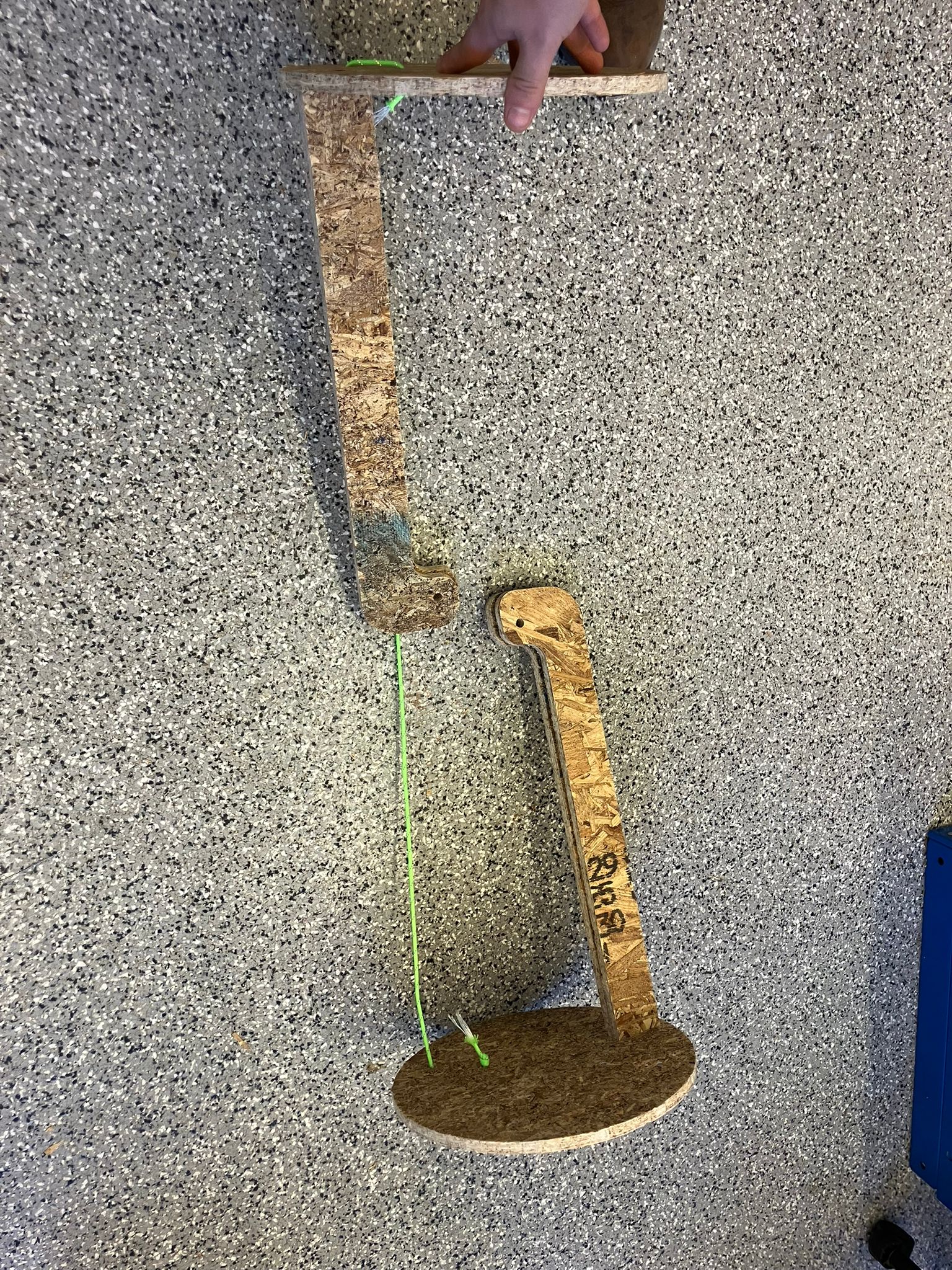 Threading paracord through holes