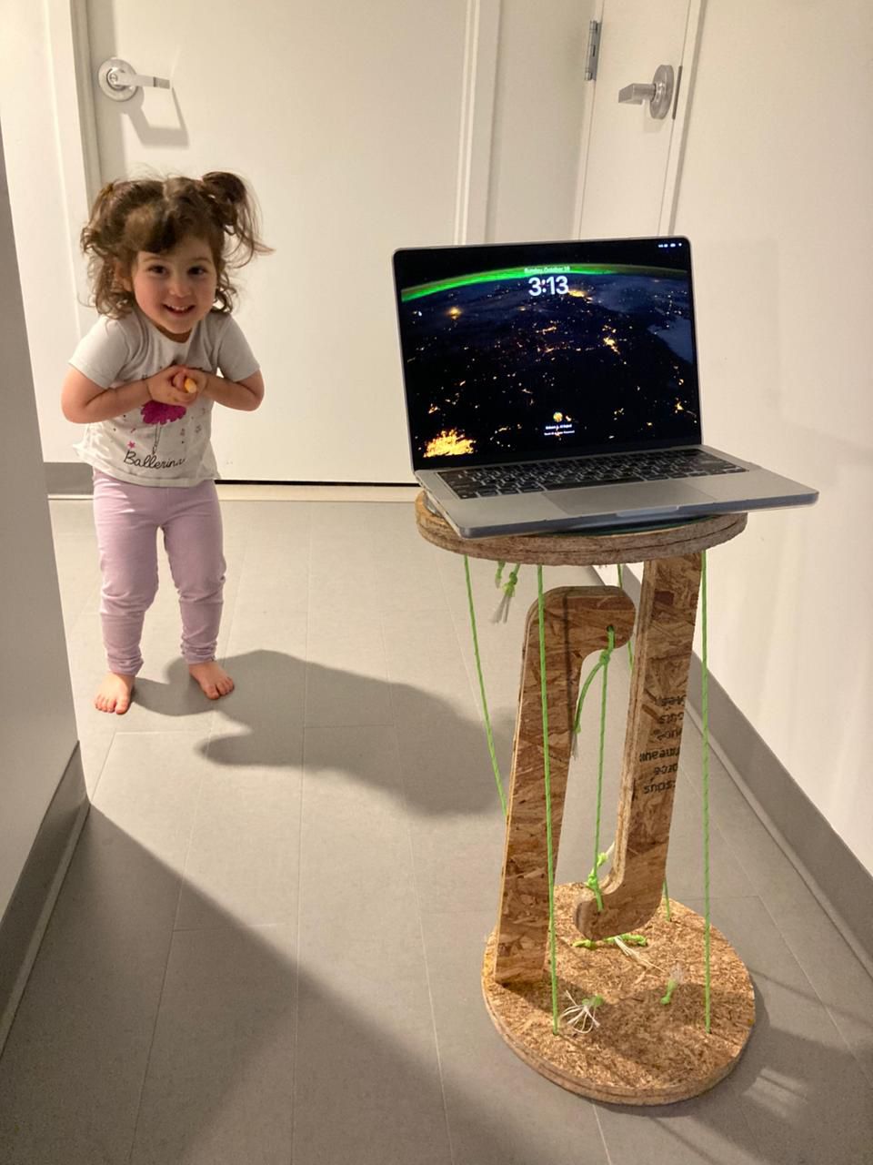 Baby happy with assembly