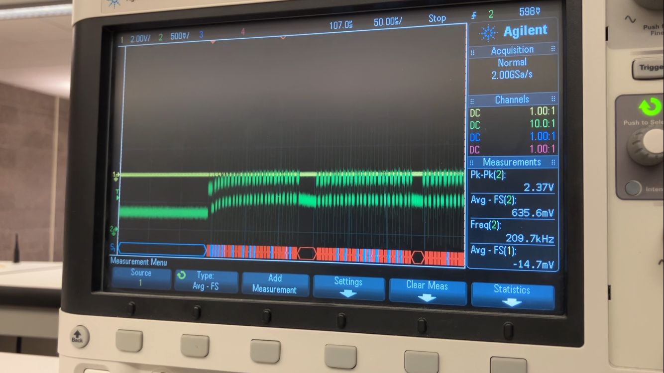 Load cell clock (SCK) representative capture