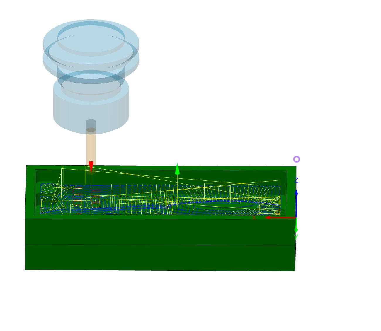 Adaptive clearing toolpath preview