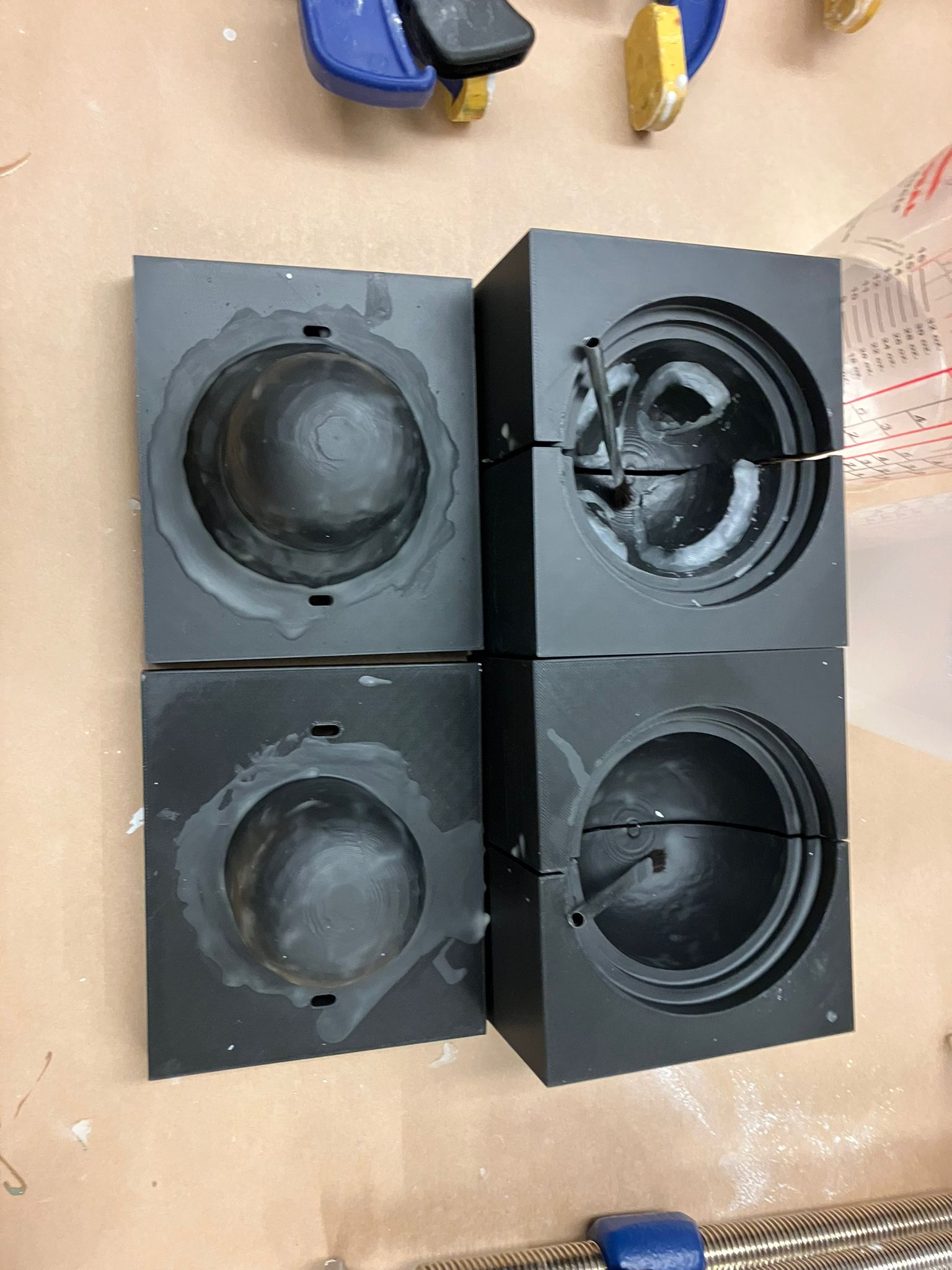 Applying mold release to dome tooling