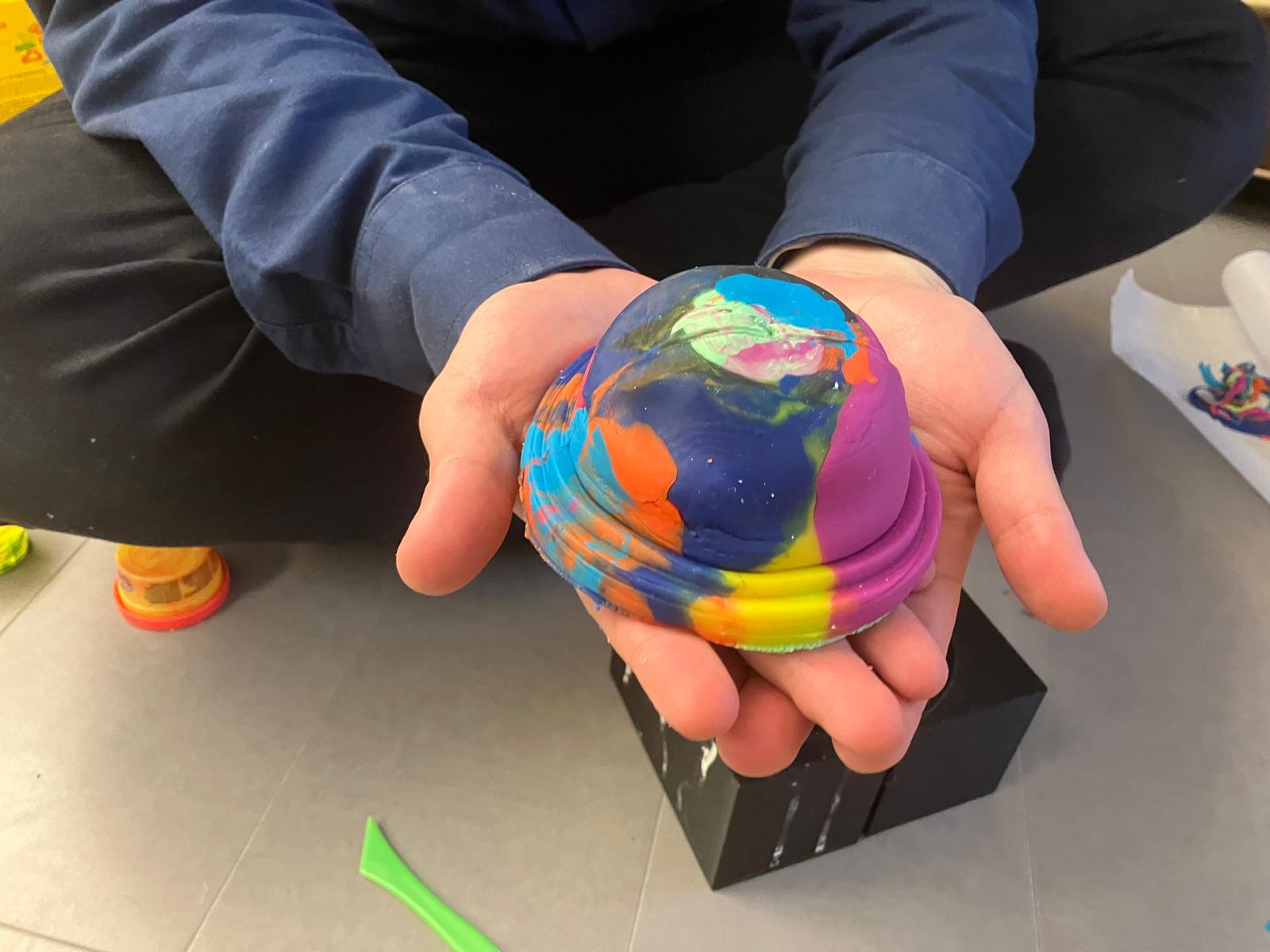 Play-Doh dome after casting