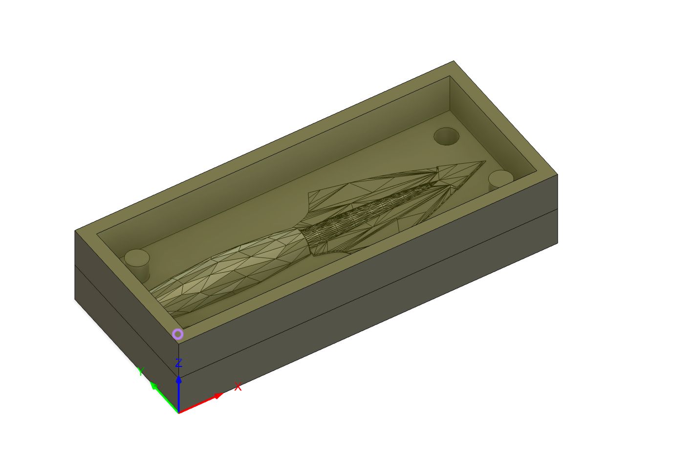 Fusion 360 coordinate system aligned to wax stock