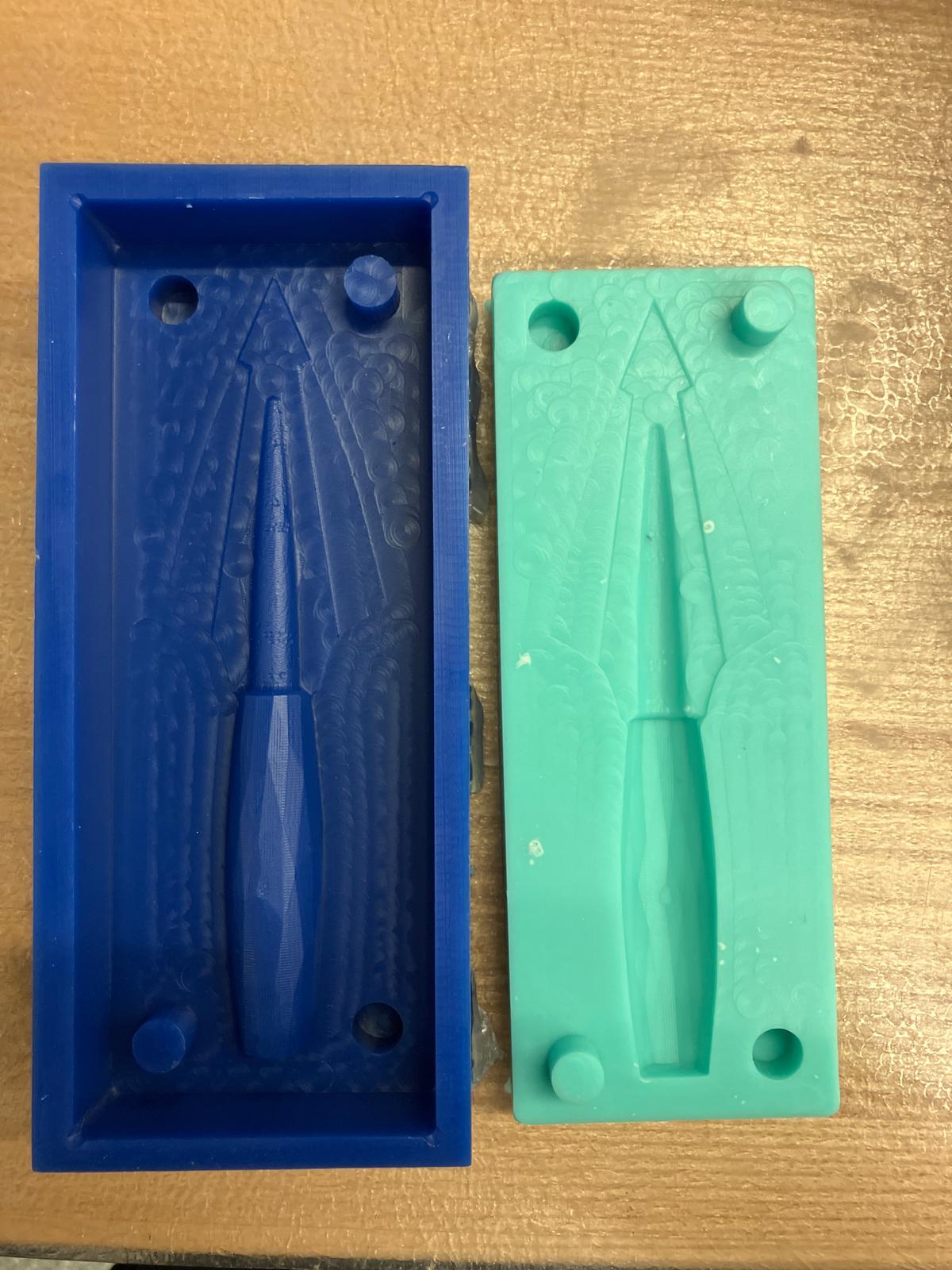 Top half of the cured silicone mold