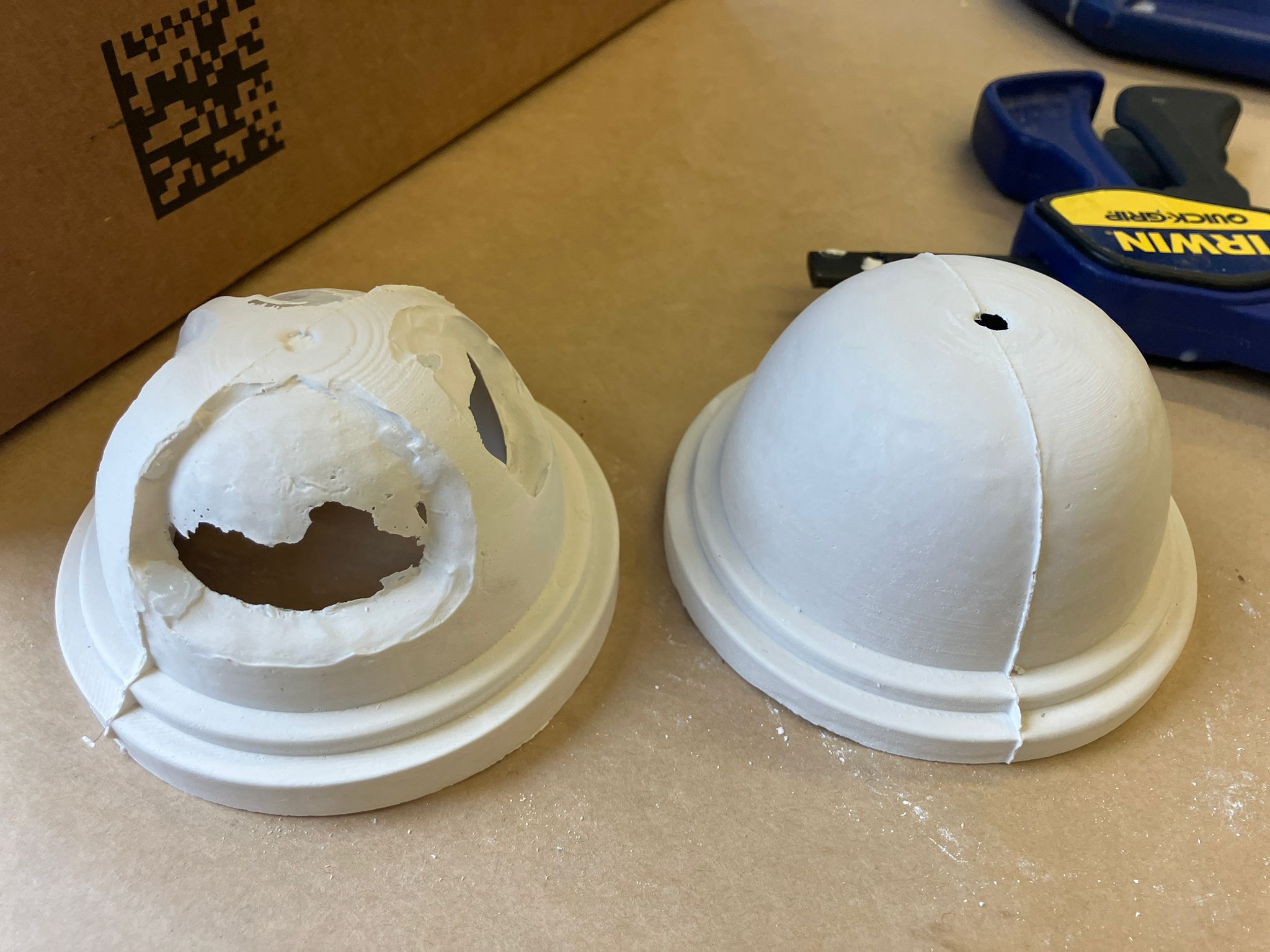 Base dome removed and staged on the bench