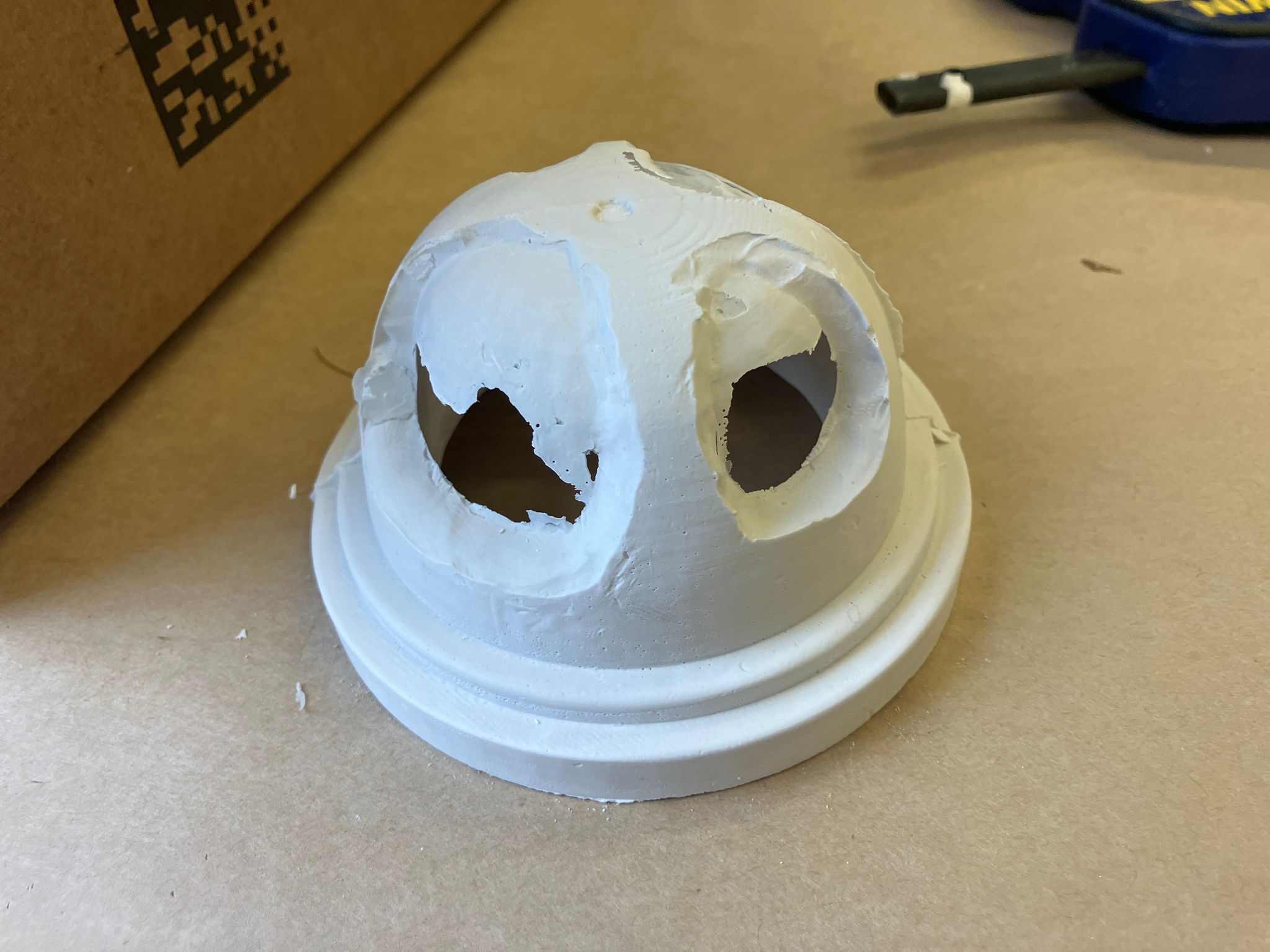 Topology optimized dome fully removed from the mold