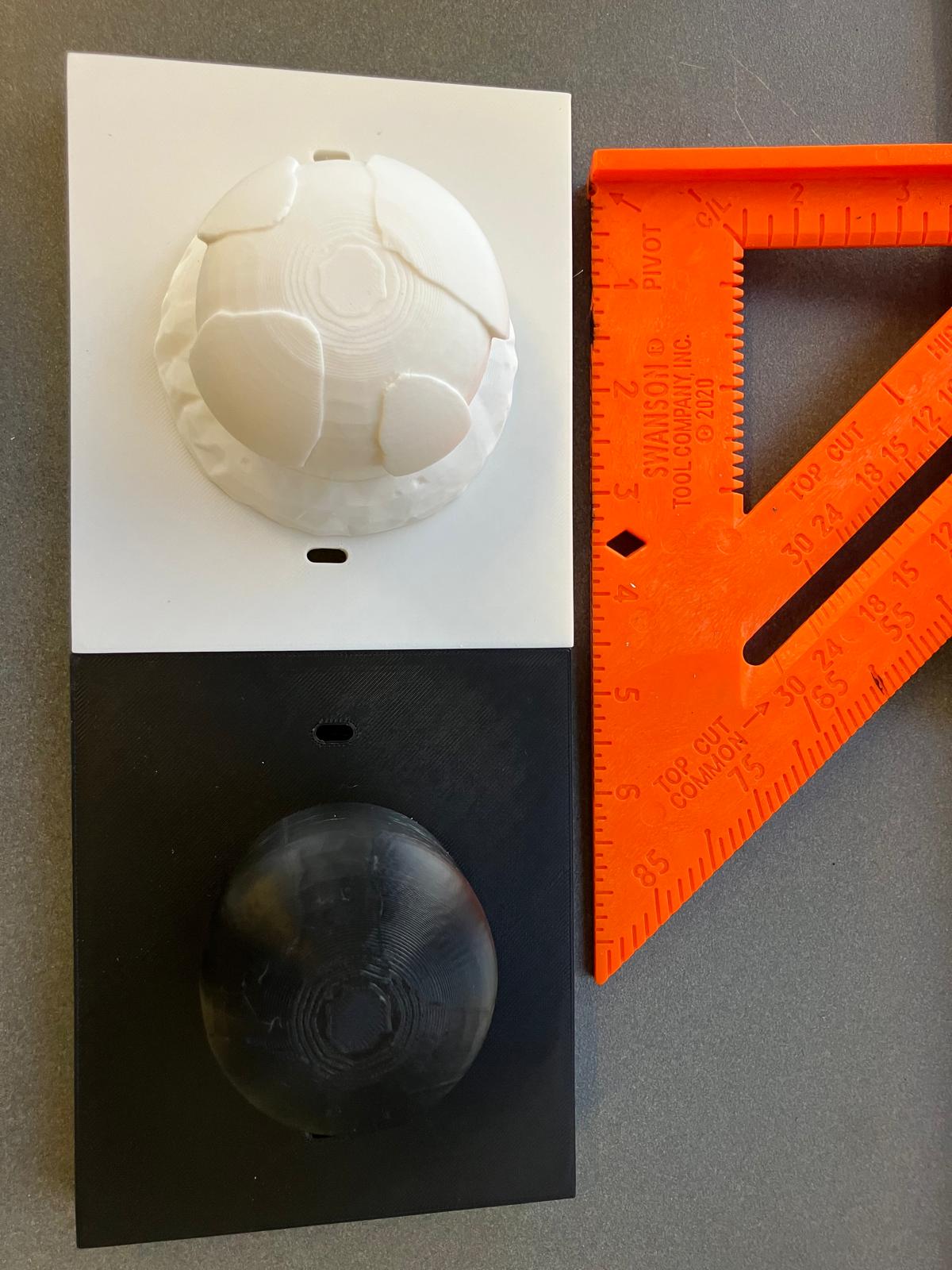 Core molds prepared for the dome casting