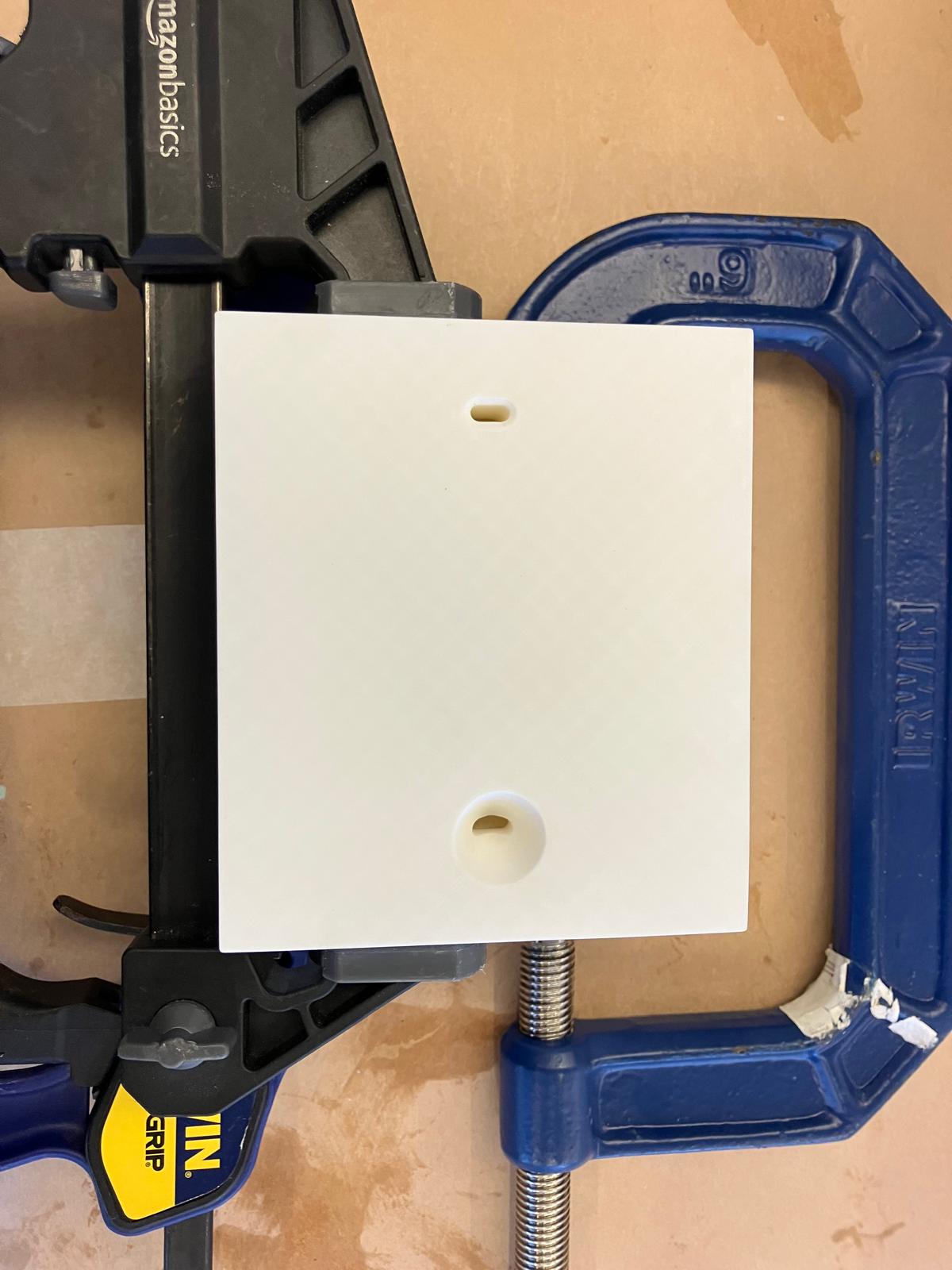 Clamped dome mold ready for pouring