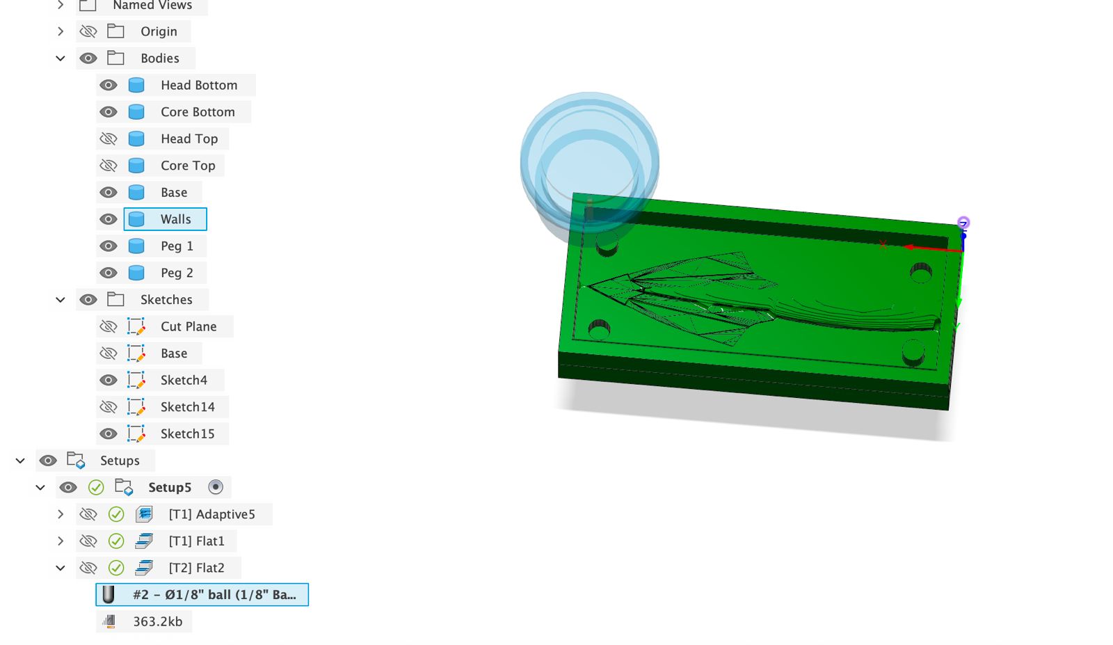 Simulation of second flat pass results