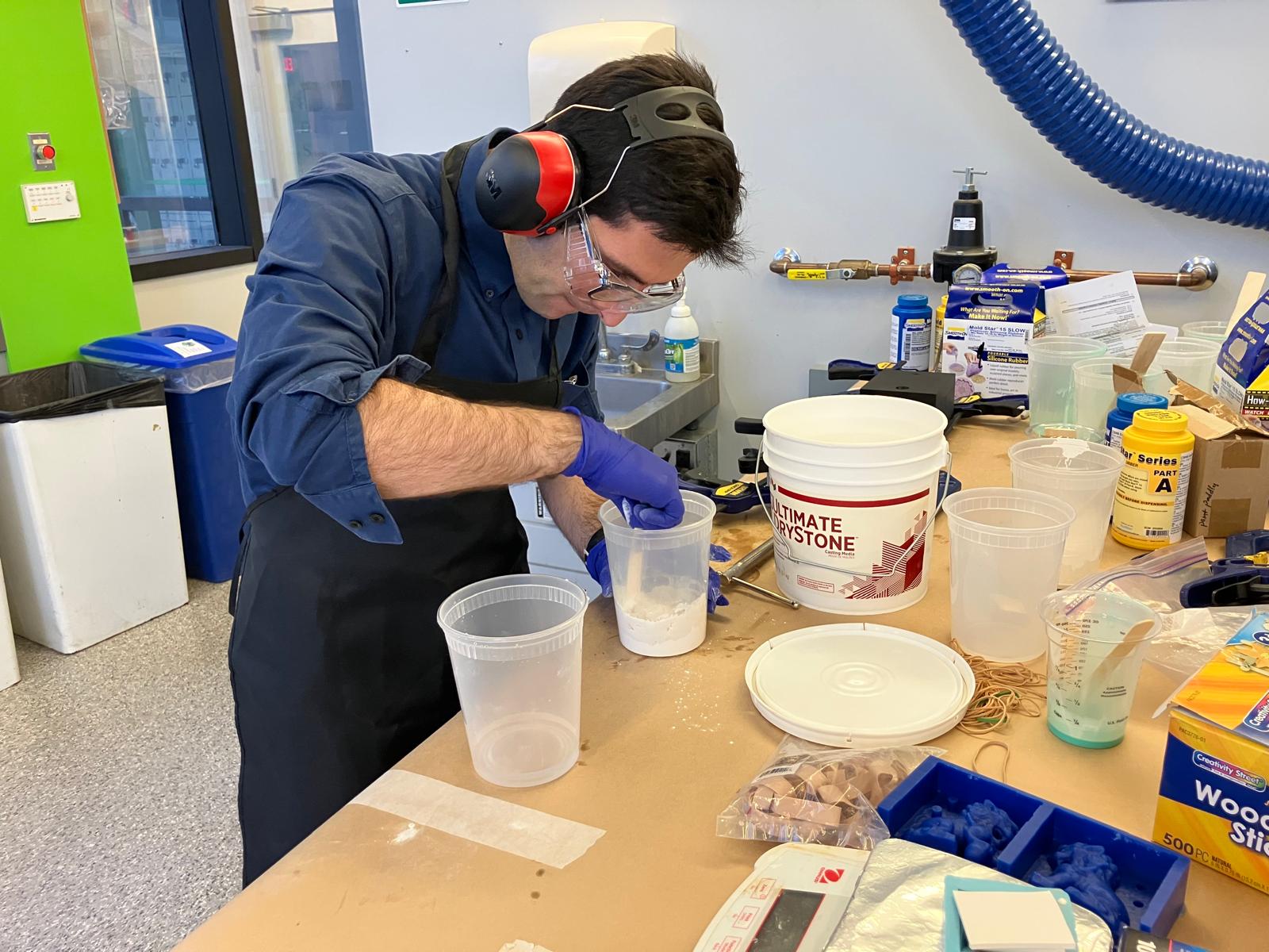 Measuring Drystone powder and water