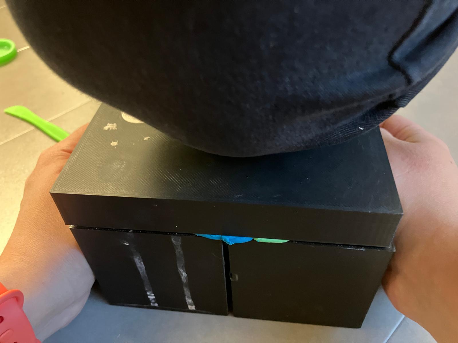 Manual shaping of Play-Doh dome