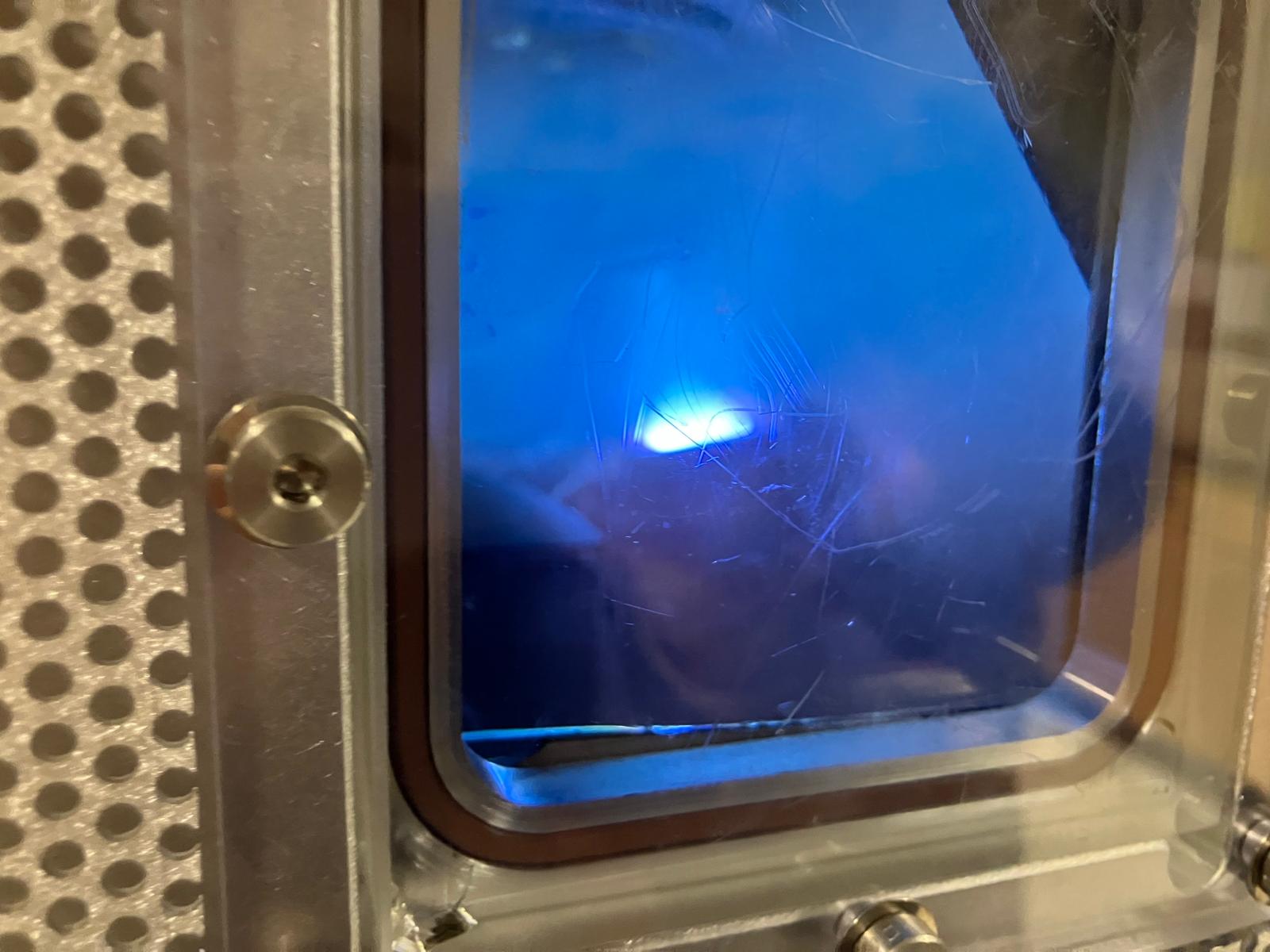 Plasma glow during PVD process