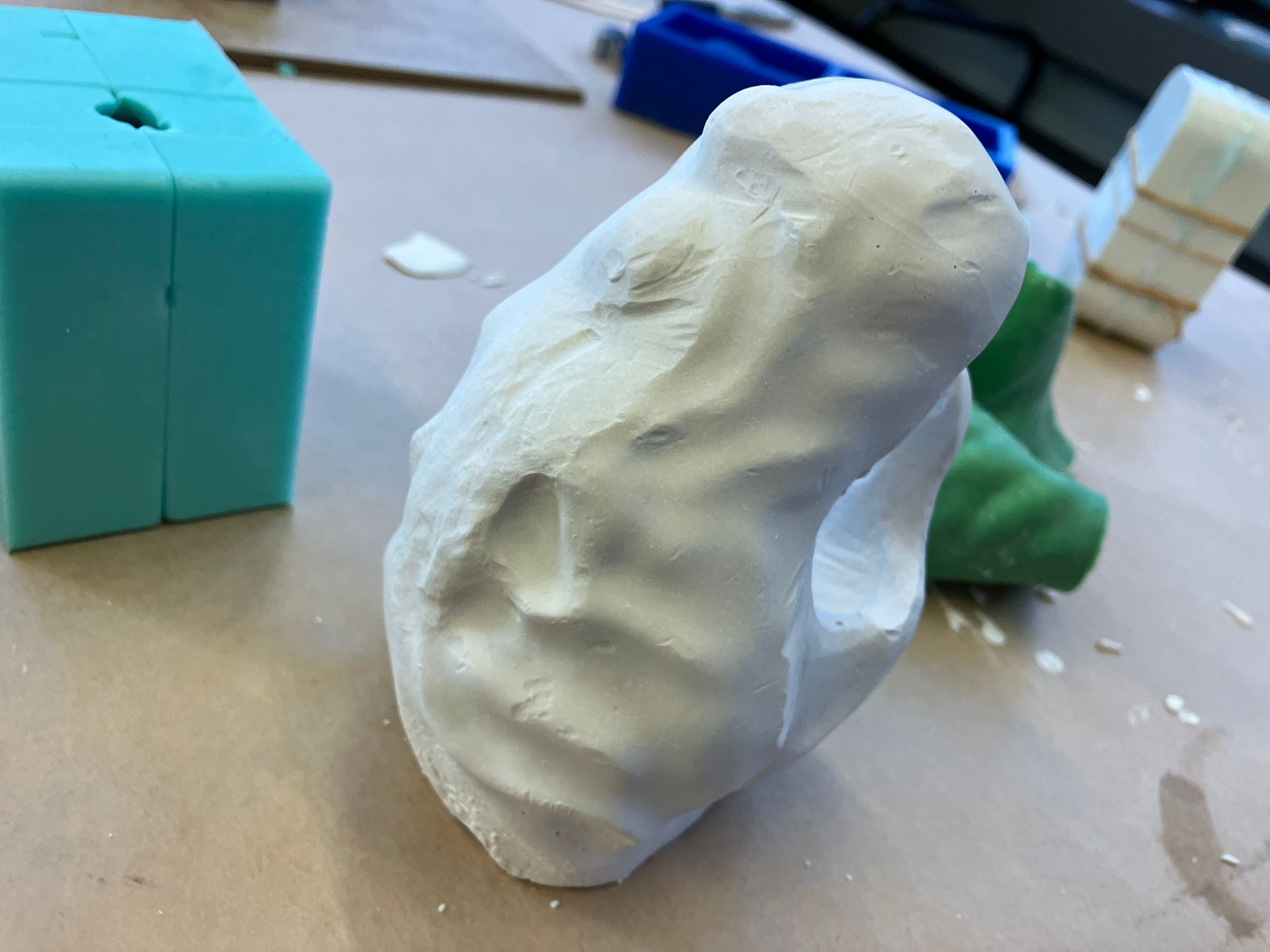 Toothless tyrannosaurus rock casting on display