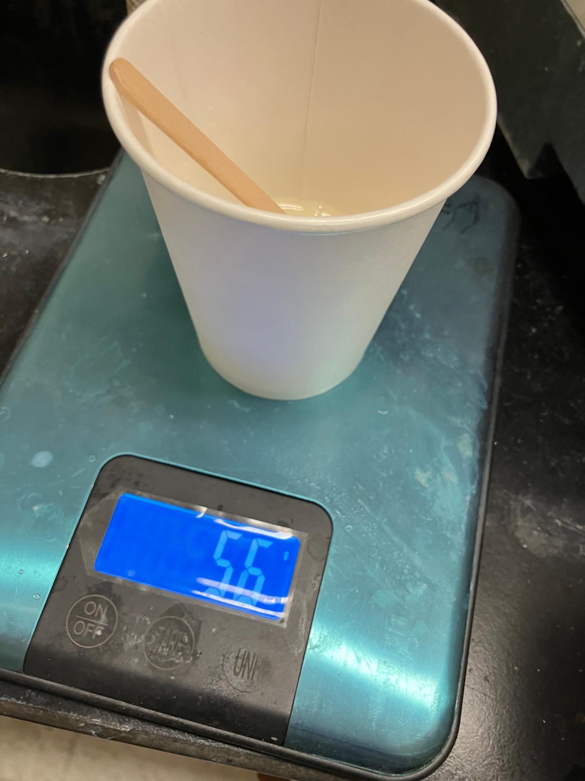 Weighing epoxy components