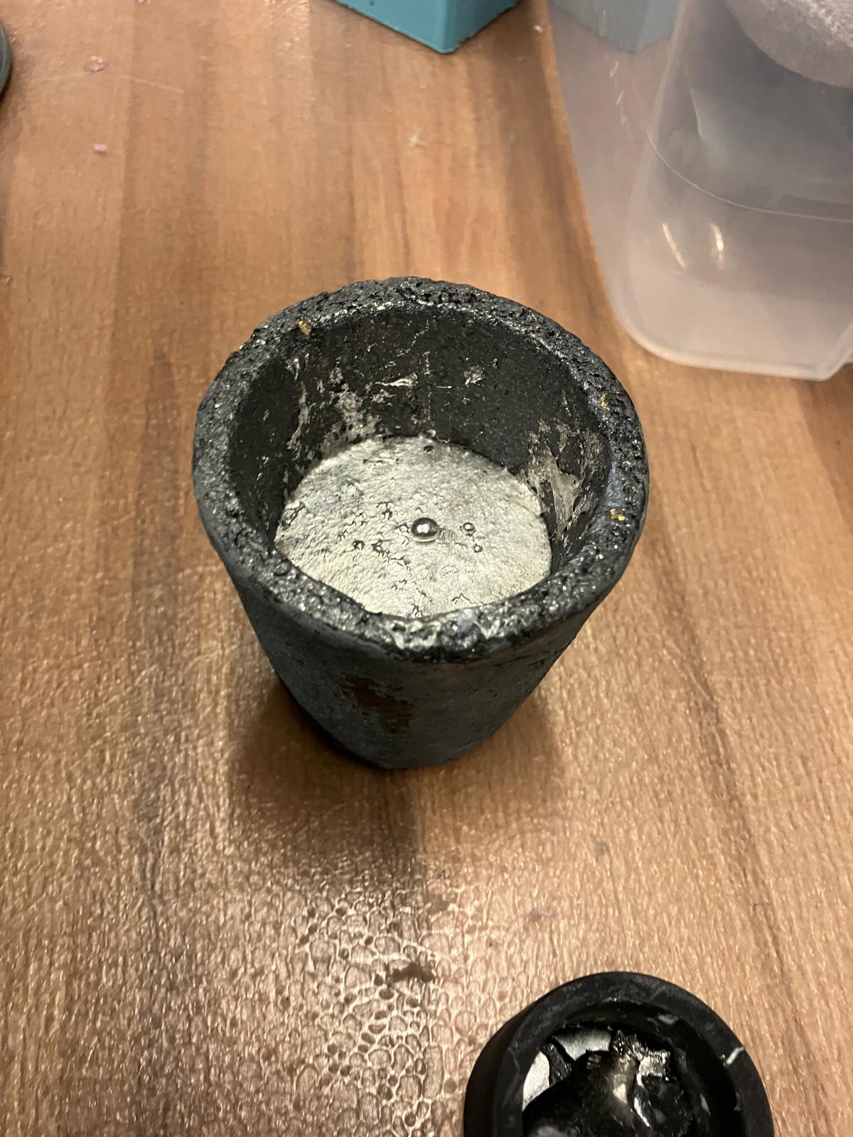 Metal crucible for melting Rotomelt