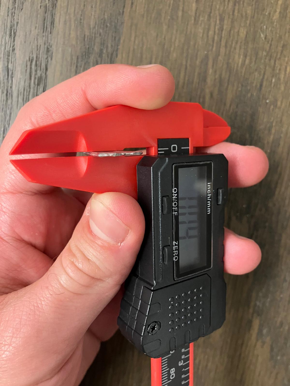 Measurement of minimum castable thickness