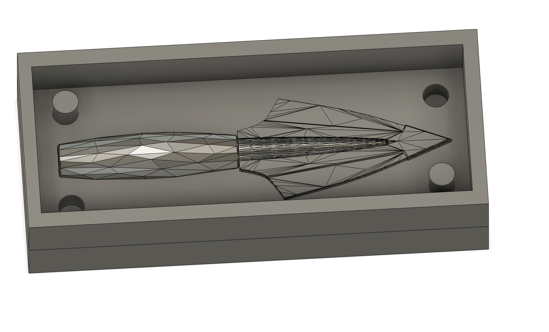 New machined wax arrow mold design