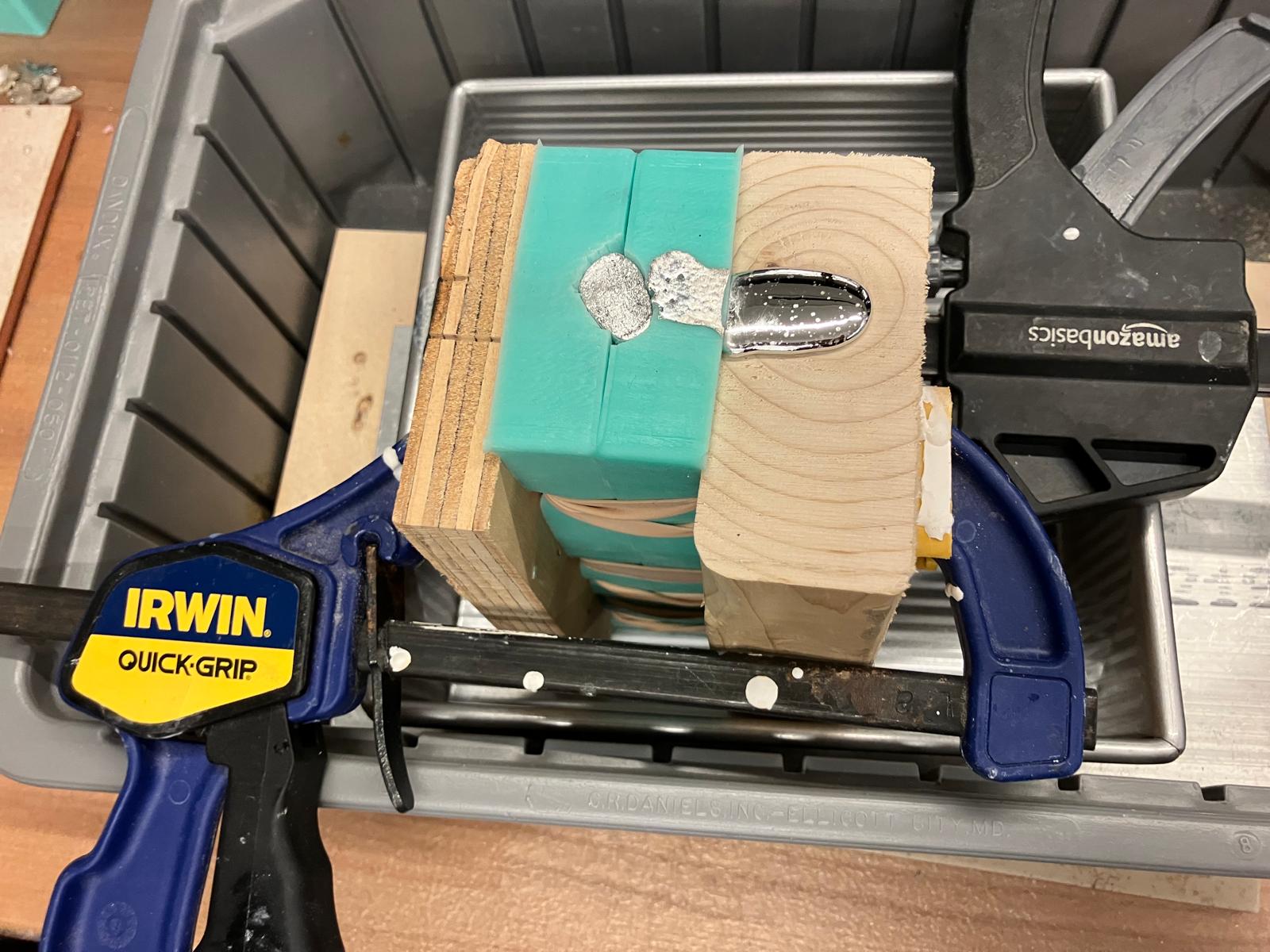 Metal poured into mold