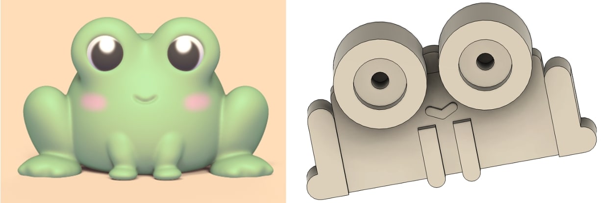 Frog Art from Cults3D and CAD in Fusion