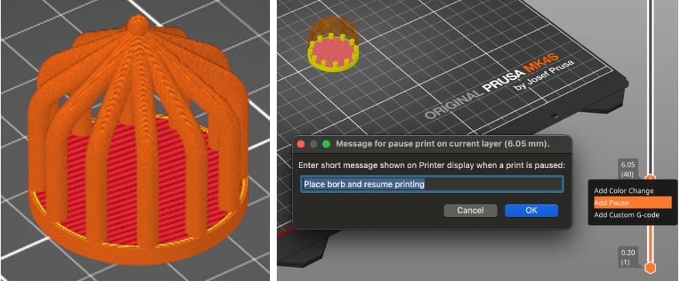 Pausing Print in Slicer