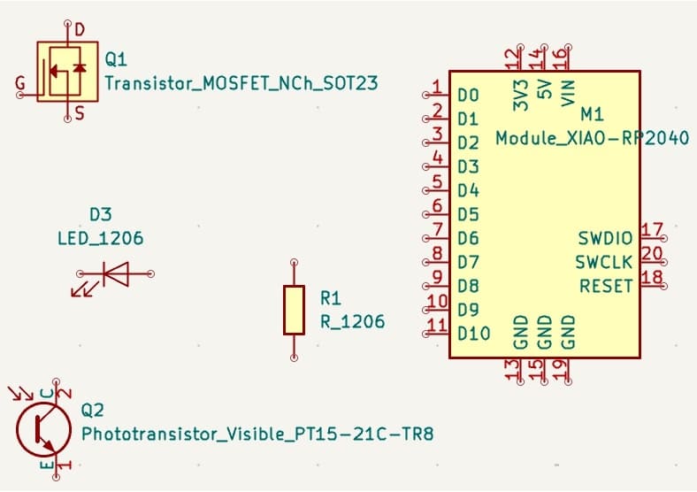 Components Added to KiCAD Schematic