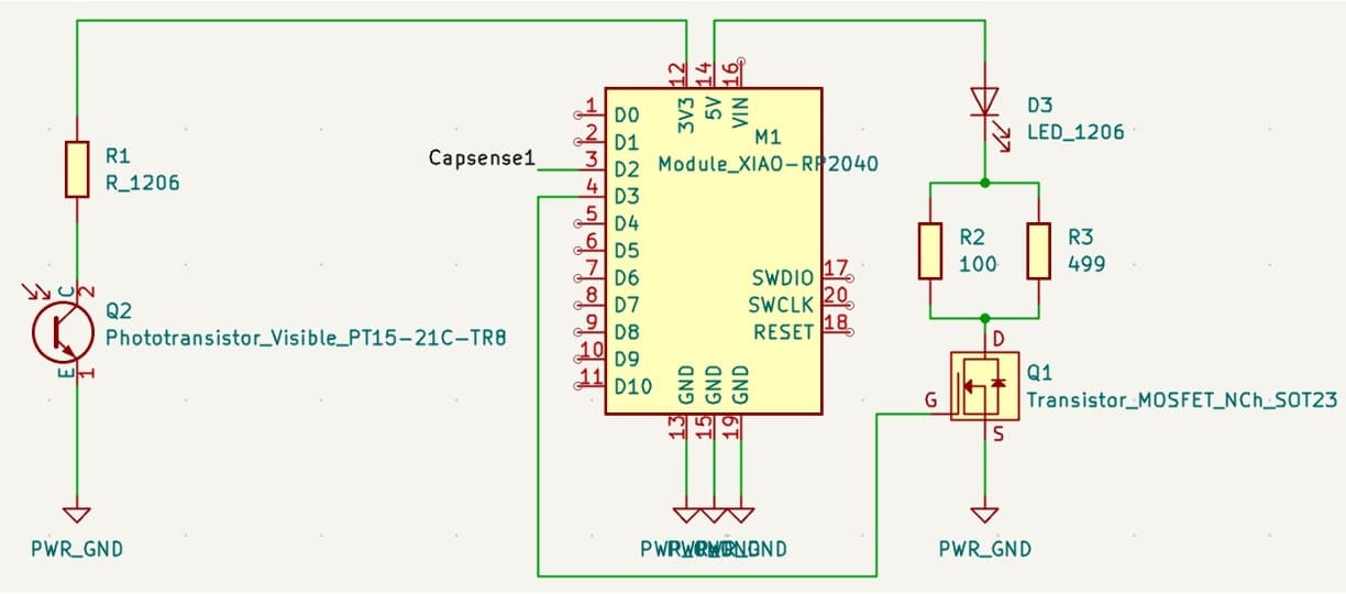Arranged KiCAD Schematic