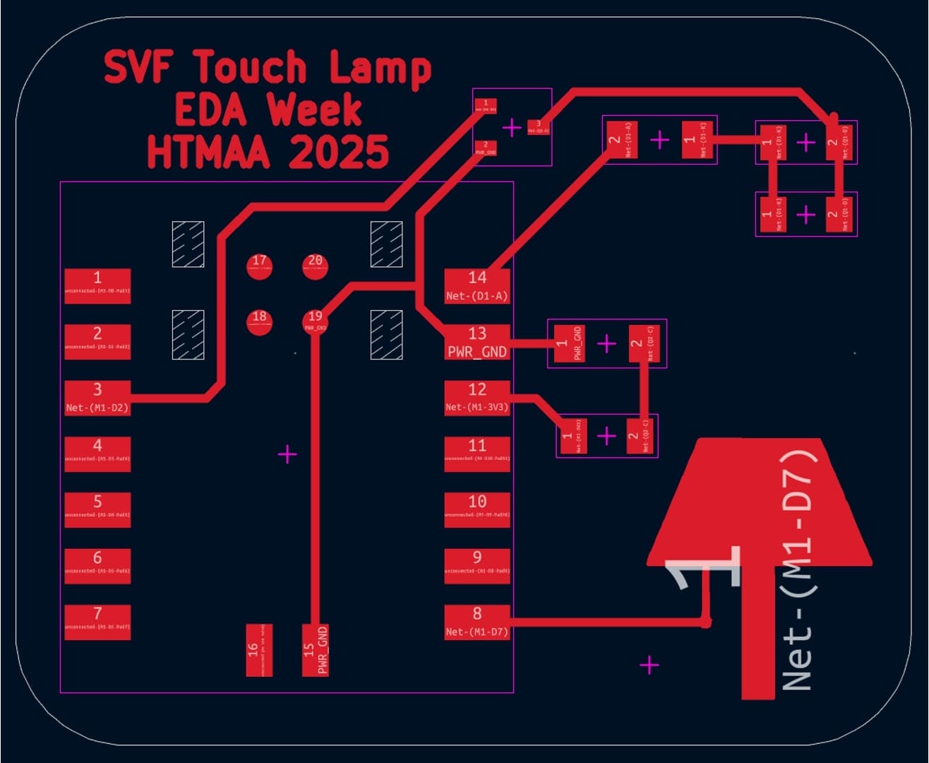 SVF Touch Lamp Layout