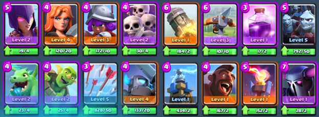 Collection cards and idle game reference