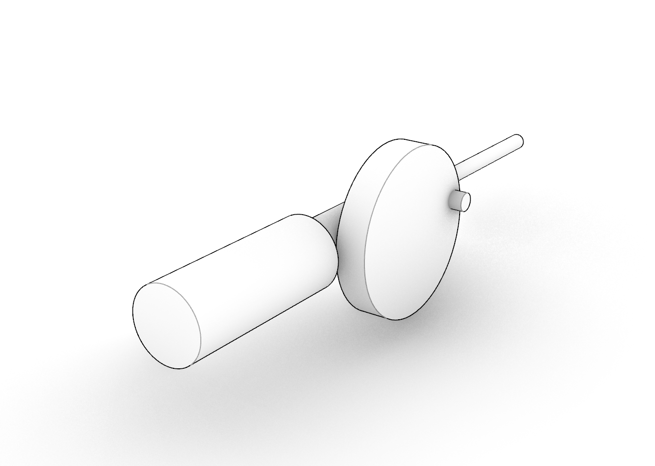 White CAD model of the electronic fishing rod