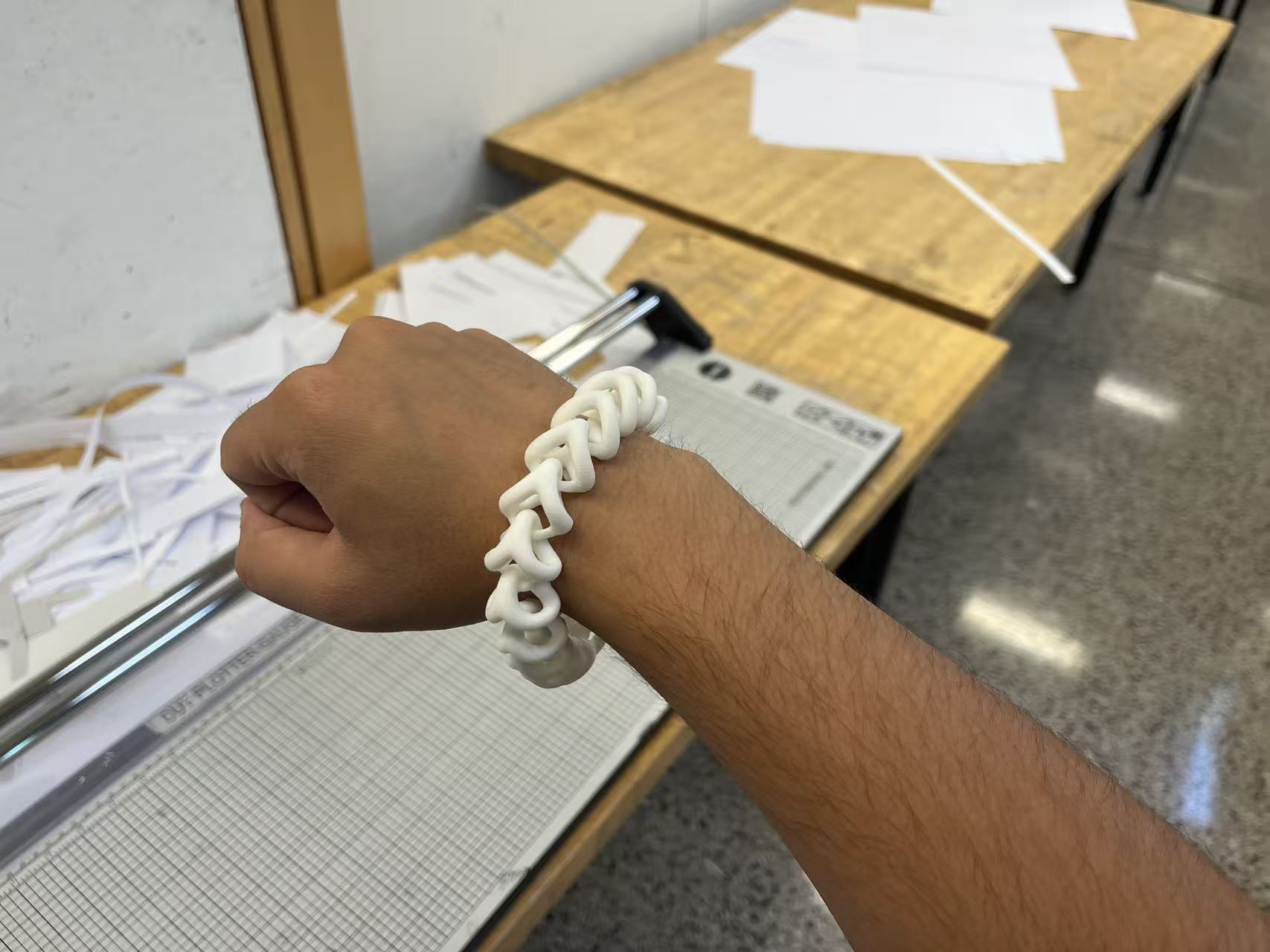 Desk shot with bracelet