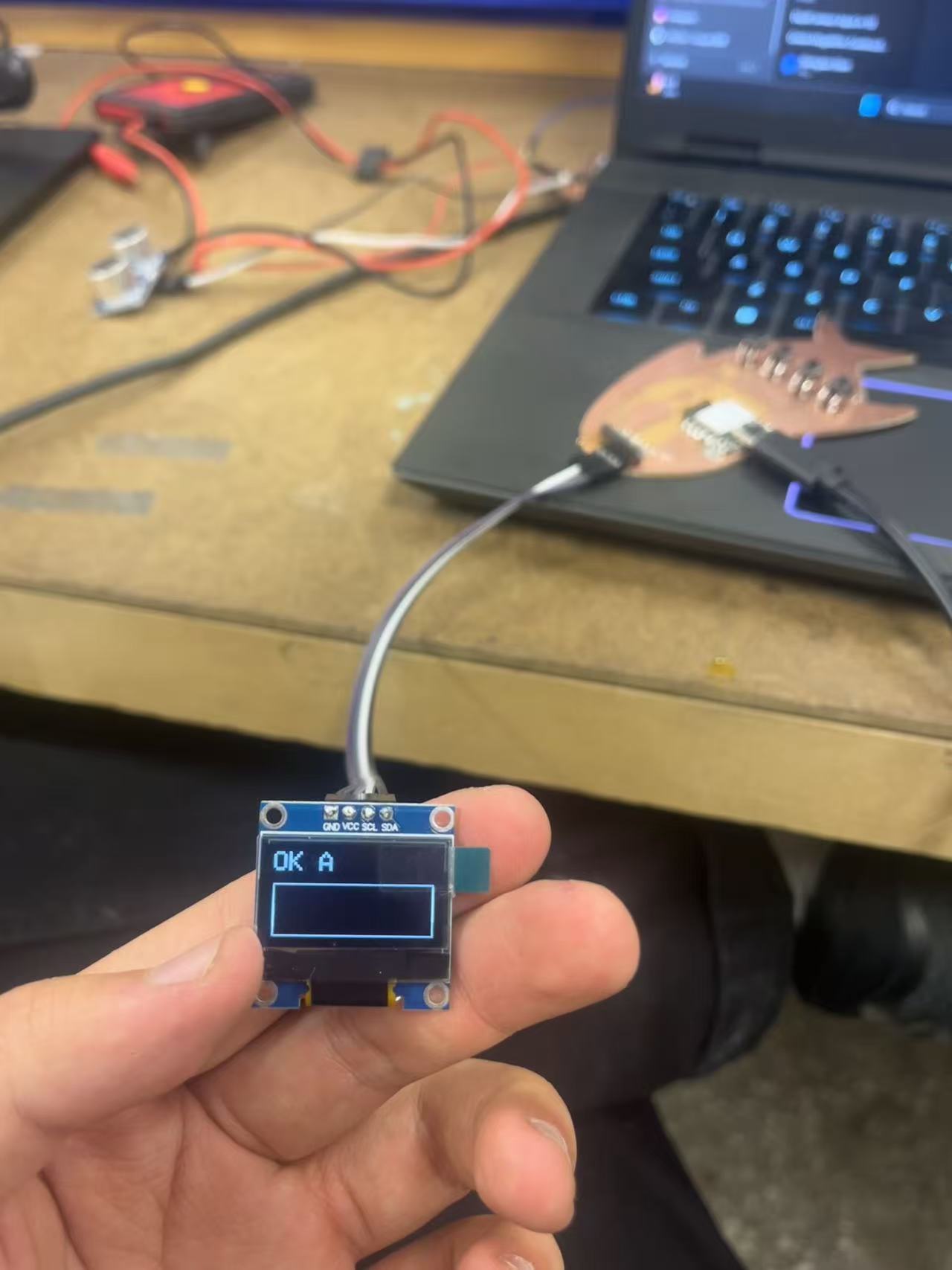 Holding the OLED module