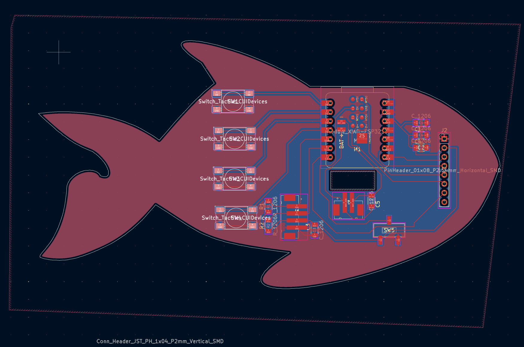 PCB layout render