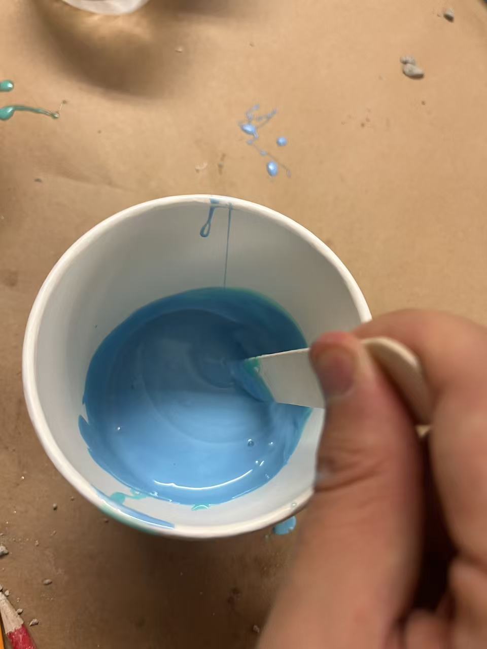 Mixing silicone A/B
