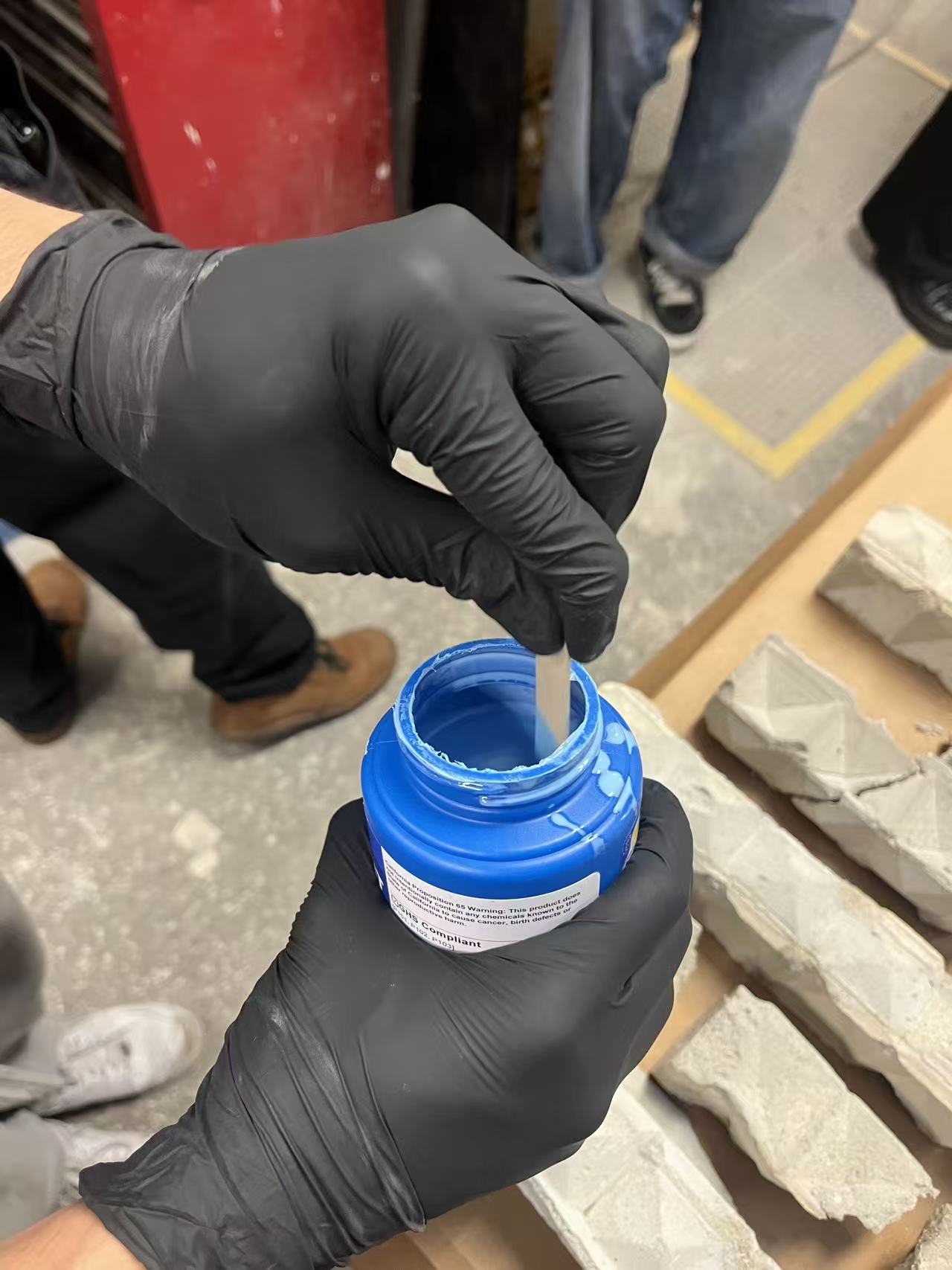 Opening silicone A/B